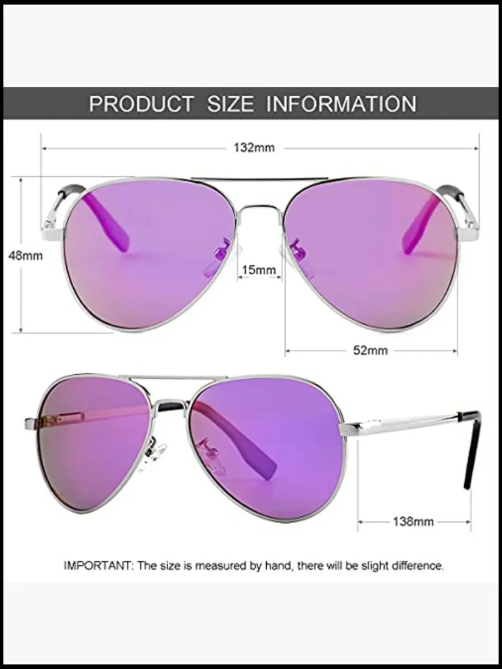 Metal Frame Polarized Aviator Sunglasses for Kids